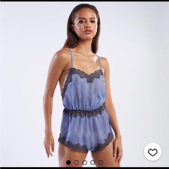 Savage Fenty Other - Savage Fenty Blue Lace Romper 3X